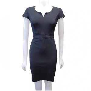 Evan Picone Black Midi Dress Size 6